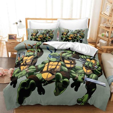 Bettwasche Set Kissenbezug Teenage Mutant Ninja Turtles Bettbezug 135x200 Deko