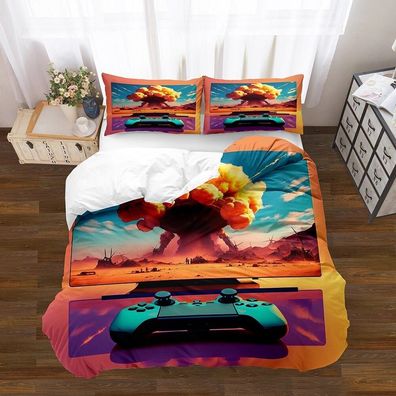 Videospiel-Controller Bettwasche Set Bettbezug 135x200 200x200 Kissenbezuge80x80