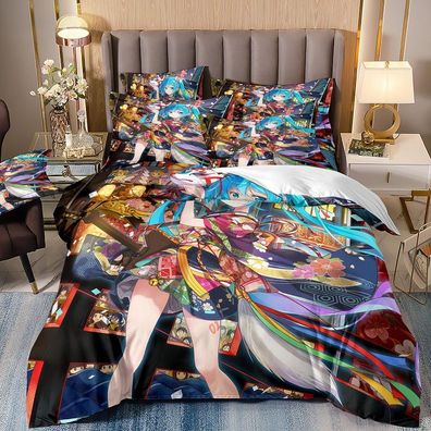 30 Hatsune Miku Bettwasche Set Name Hinzufugbar Bettdeckenbezug Kissenbezuge