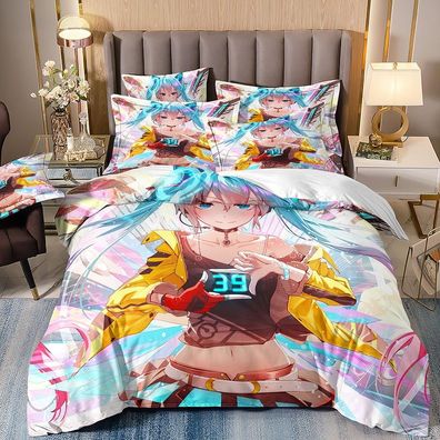 25 Hatsune Miku Bettwasche Set Name Hinzufugbar Bettdeckenbezug Kissenbezuge
