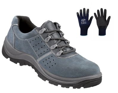 DamenArbeitsschuhe Sommer Sicherheitsschuhe S1 mit Stahlkappe EN345 grau 36-38