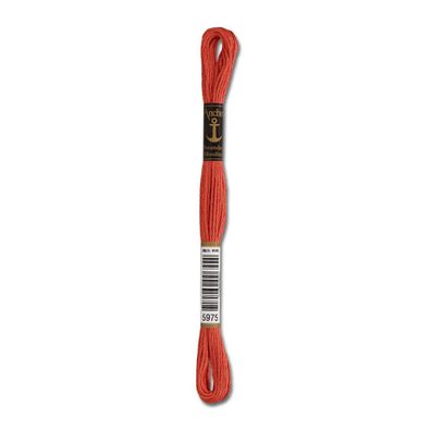 8m Anchor Stickgarn - Farbe 5975 - rotbraun