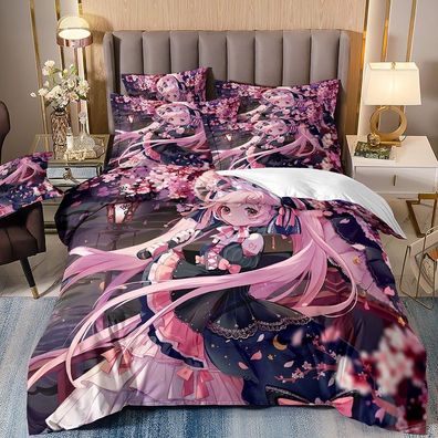23 Hatsune Miku Bettwasche Set Name Hinzufugbar Bettdeckenbezug Kissenbezuge