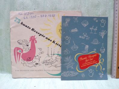 Werbehefte Kaiser´s Kaffeegeschäft Bunte Rezepte für Sie 75 Jahre Kochbuch Küche