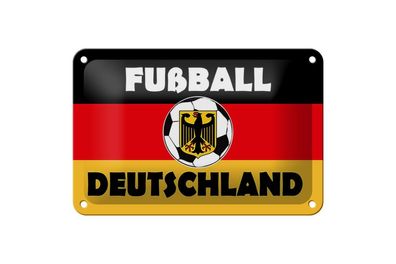 Blechschild Fußball Deutschland, 3 versch Größen, Spruch Hobby Sport