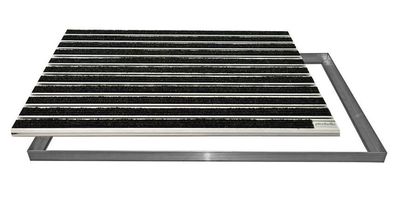 Rips Aluprofilmatte Rips mit Alurahmen rutschfest langlebig