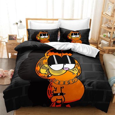 Bettwasche Set Lachelnde Garfield Bettbezug 135x200 200x200 Kissenbezuge