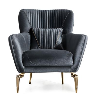 Eleganter Schwarzer Sessel Stilvoller Wohnzimmer Polstersessel