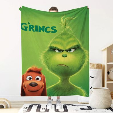 Weihnachts - Decke 24: Cartoon Namensbedruckbare Decke fur Sessel und Sofas