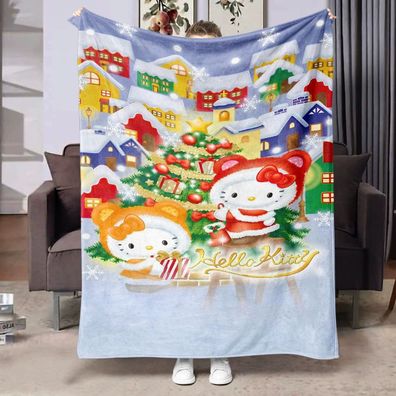 Weihnachts - Decke 06: Cartoon Namensbedruckbare Decke fur Sessel und Sofas