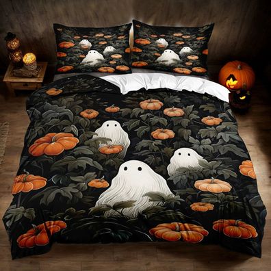 Halloween Bettwasche Set 08 Cartoon Geist Bettdeckenbezug Kissenbezuge80x80