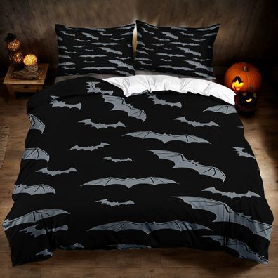 Anpassbar Bettwasche Set 03 Halloween-Fledermaus Bettdeckenbezug Kissenbezuge