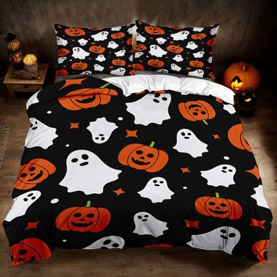 Halloween Bettwasche Set 11 Cartoon Geist Bettdeckenbezug Kissenbezuge80x80