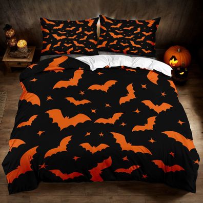 Anpassbar Bettwasche Set 05 Halloween-Fledermaus Bettdeckenbezug Kissenbezuge