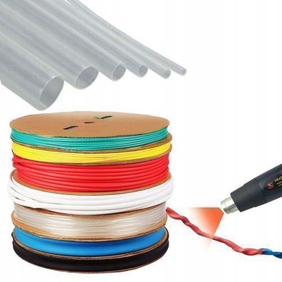 Rosfix Schrumpfschlauch Transparent 1mm – 2:1 Ratio | 1m, 1000V, -30 125°C