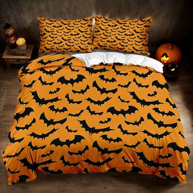 Anpassbar Bettwasche Set 04 Halloween-Fledermaus Bettdeckenbezug Kissenbezuge
