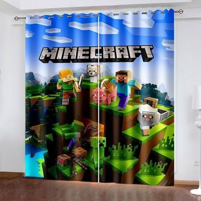 Mabgefertigte Vorhange 06 Spiel-Minecraft Schlafzimmer Verdunklung UV-Schutz