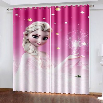 Mabgefertigte Vorhange 15 Frozen Prinzessin Schlafzimmer Verdunklung UV-Schutz
