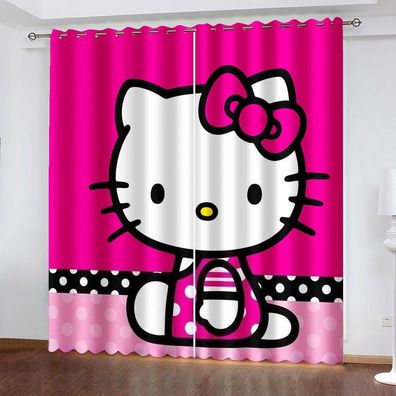 Mabgefertigte Vorhange 02 Cartoon Katze Schlafzimmer Verdunklung UV-Schutz