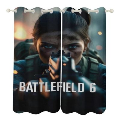 Battlefield 6 Indiv Vorhange -Videospiel 02- Mabanfertigung Zimmer Dekovorhang