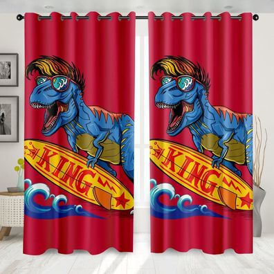 Mabgefertigte Vorhange 12 Cartoon Dinosaurier Schlafzimmer Verdunklung UV-Schutz