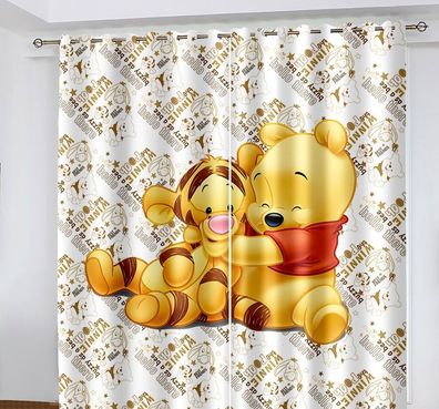 Mabgefertigte Vorhange 24 Winnie the Pooh Schlafzimmer Verdunklung UV-Schutz