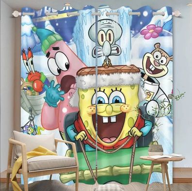16 SpongeBob SquarePants Vorhange Benutzerdefinierte Abmessungen Schlafzimmer