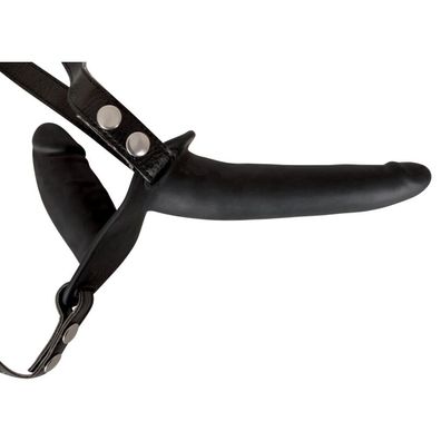 Double Strap-On Black Silicone