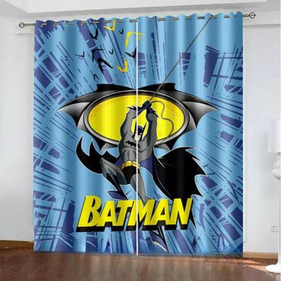 Jungen Wohnbereich Schlafzimmer Vorhange Zweiteilig Verdunklung| Marvel Batman02