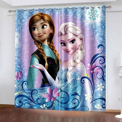 Mabgefertigte Vorhange 24 Frozen Prinzessin Schlafzimmer Verdunklung UV-Schutz