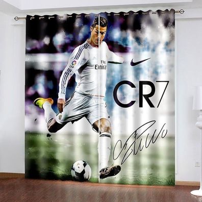 Mabgefertigte Vorhange 01 Fubballstar Jungen Schlafzimmer Verdunklung UV-Schutz