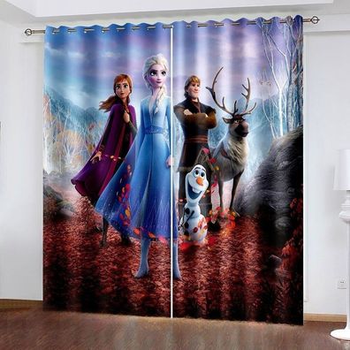 Mabgefertigte Vorhange 02 Frozen Prinzessin Schlafzimmer Verdunklung UV-Schutz