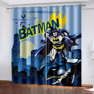 Jungen Wohnbereich Schlafzimmer Vorhange Zweiteilig Verdunklung| Marvel Batman05