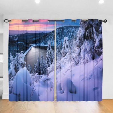 04 Schneebedeckte Zeder Vorhange Benutzerdefinierte Abmessungen Schlafzimmer