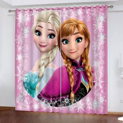 Mabgefertigte Vorhange 27 Frozen Prinzessin Schlafzimmer Verdunklung UV-Schutz