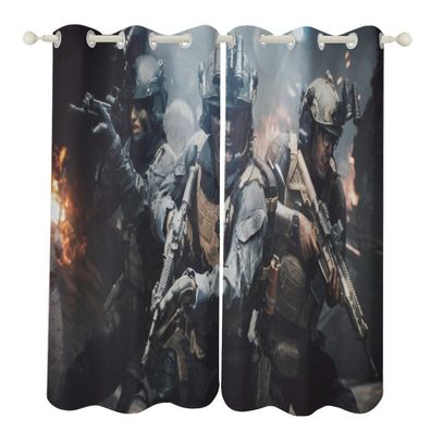 Battlefield 6 Indiv Vorhange -Videospiel 10- Mabanfertigung Zimmer Dekovorhang