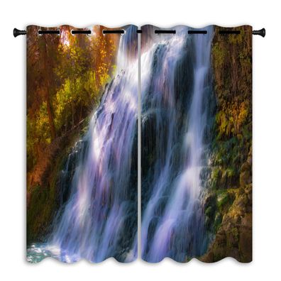Mabgefertigte Vorhange 03 Wasserfall 3D Schlafzimmer Verdunklung UV-Schutz
