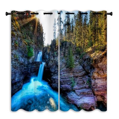 Mabgefertigte Vorhange 02 Wasserfall 3D Schlafzimmer Verdunklung UV-Schutz