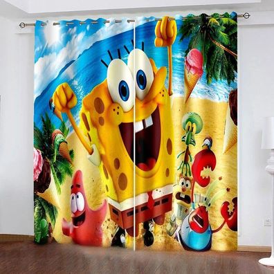 11 SpongeBob SquarePants Vorhange Benutzerdefinierte Abmessungen Schlafzimmer