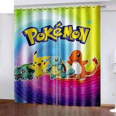 Wohnbereich Kinder Schlafzimmer Vorhange Zweiteilig Anpassen| PikaPika 07Cartoon