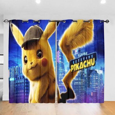 Wohnbereich Kinder Schlafzimmer Vorhange Zweiteilig Anpassen| PikaPika 01Cartoon
