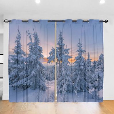 10 Schneebedeckte Zeder Vorhange Benutzerdefinierte Abmessungen Schlafzimmer