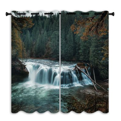 Mabgefertigte Vorhange 04 Wasserfall 3D Schlafzimmer Verdunklung UV-Schutz