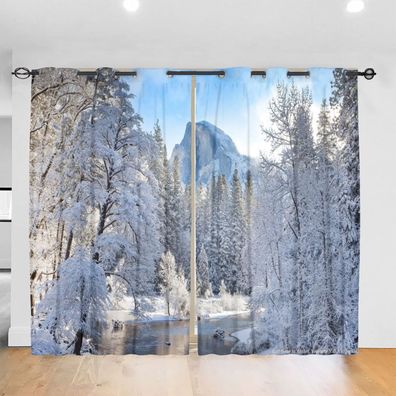 07 Schneebedeckte Zeder Vorhange Benutzerdefinierte Abmessungen Schlafzimmer