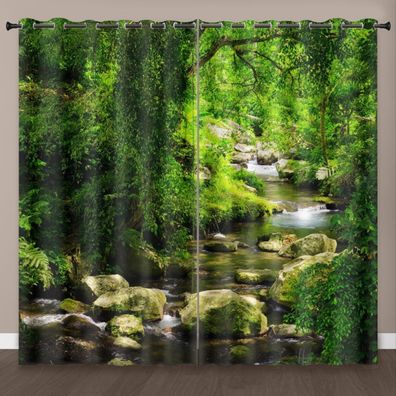 Mabgefertigte Vorhange 02 Naturlandschaften Schlafzimmer Verdunklung UV-Schutz