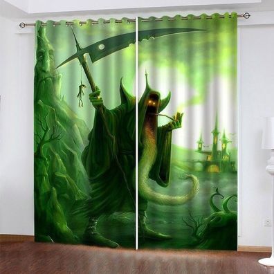 Mabgefertigte Vorhange 17 Cartoon Halloween Schlafzimmer Verdunklung UV-Schutz