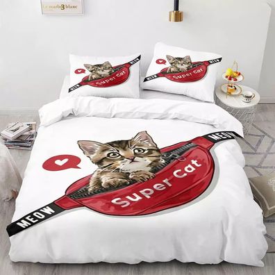 Anpassbar Bettwasche Set 04 Sube Katze Bettdeckenbezug135x200 Kissenbezuge