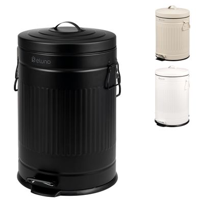 eluno Abfalleimer Vintage, Treteimer, 20 Liter aus Metall