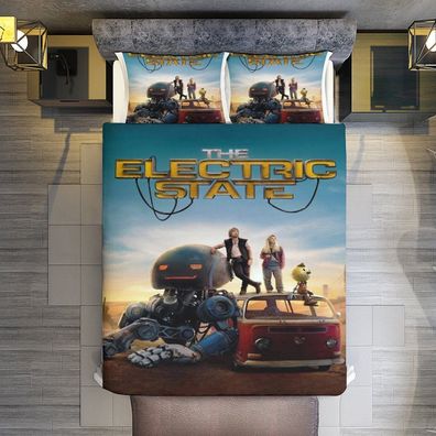 Anpassbar Bettwasche Set 01 Electric State Bettbezug135x200 Kissenbezuge-