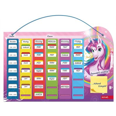 Roth KlippuKlar-Stundenpläne Steck Fix Einhornportrait